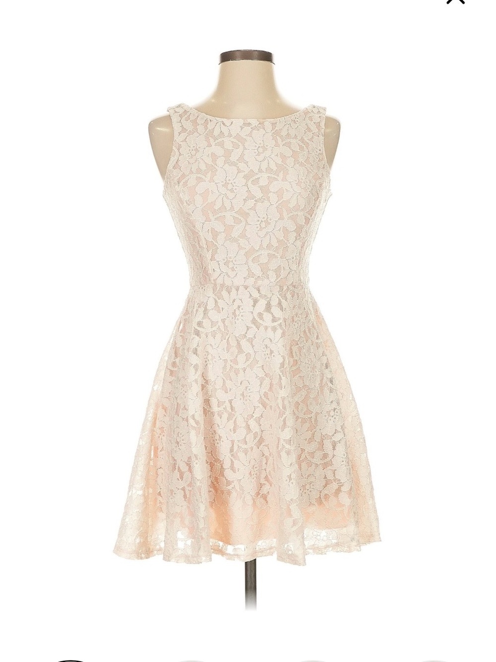 Speechless Blush Lace A-Line Midi Dress